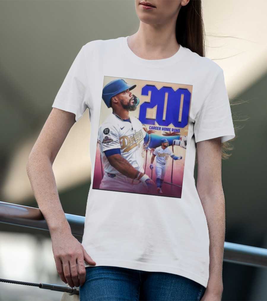 Los Angeles Dodgers Teoscar Hernandez 200 Career Home Runs Celebration T-Shirt