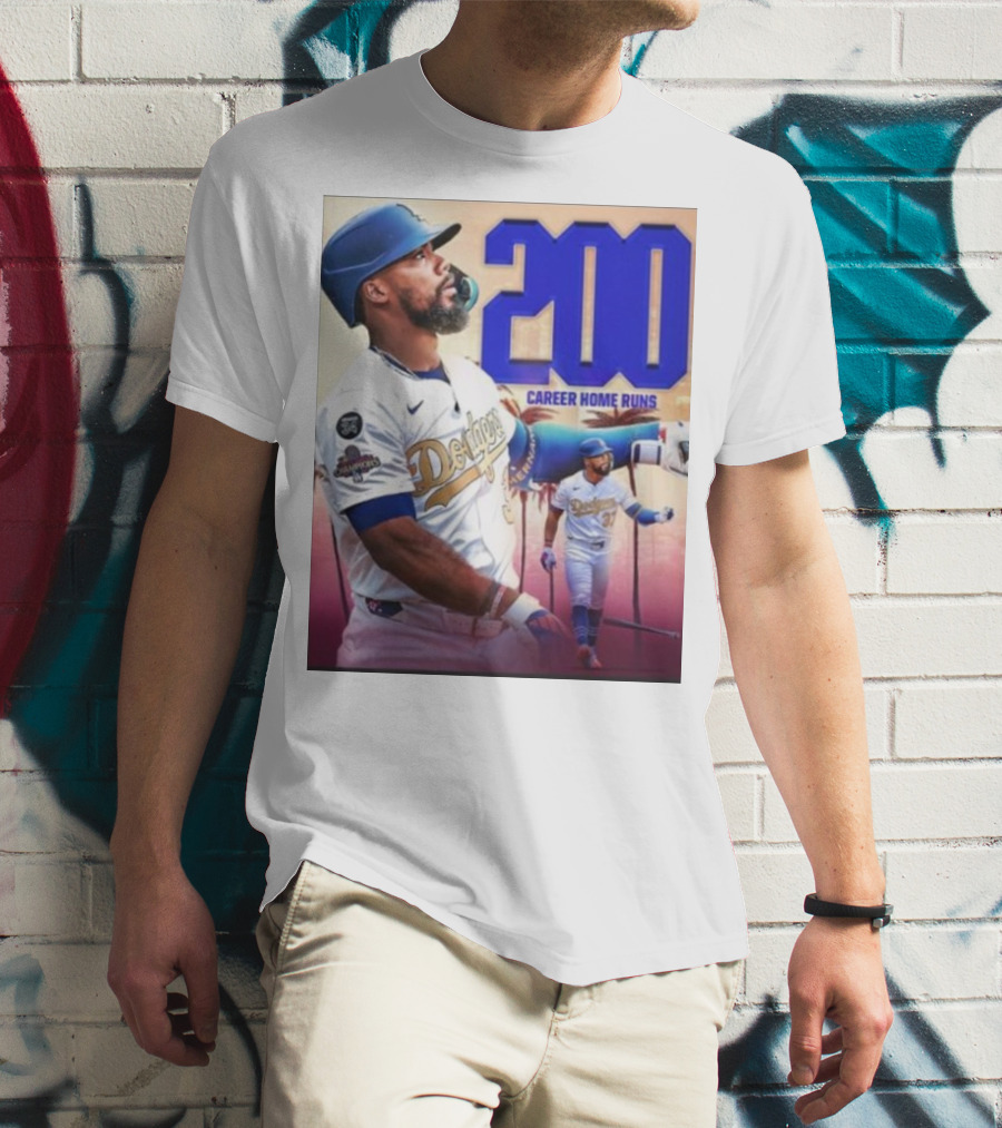 Los Angeles Dodgers Teoscar Hernandez 200 Career Home Runs Celebration T-Shirt