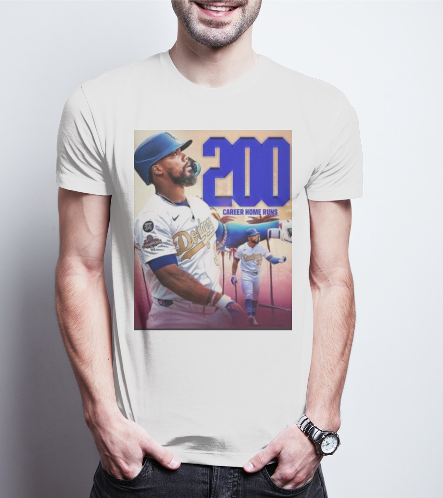 Los Angeles Dodgers Teoscar Hernandez 200 Career Home Runs Celebration T-Shirt