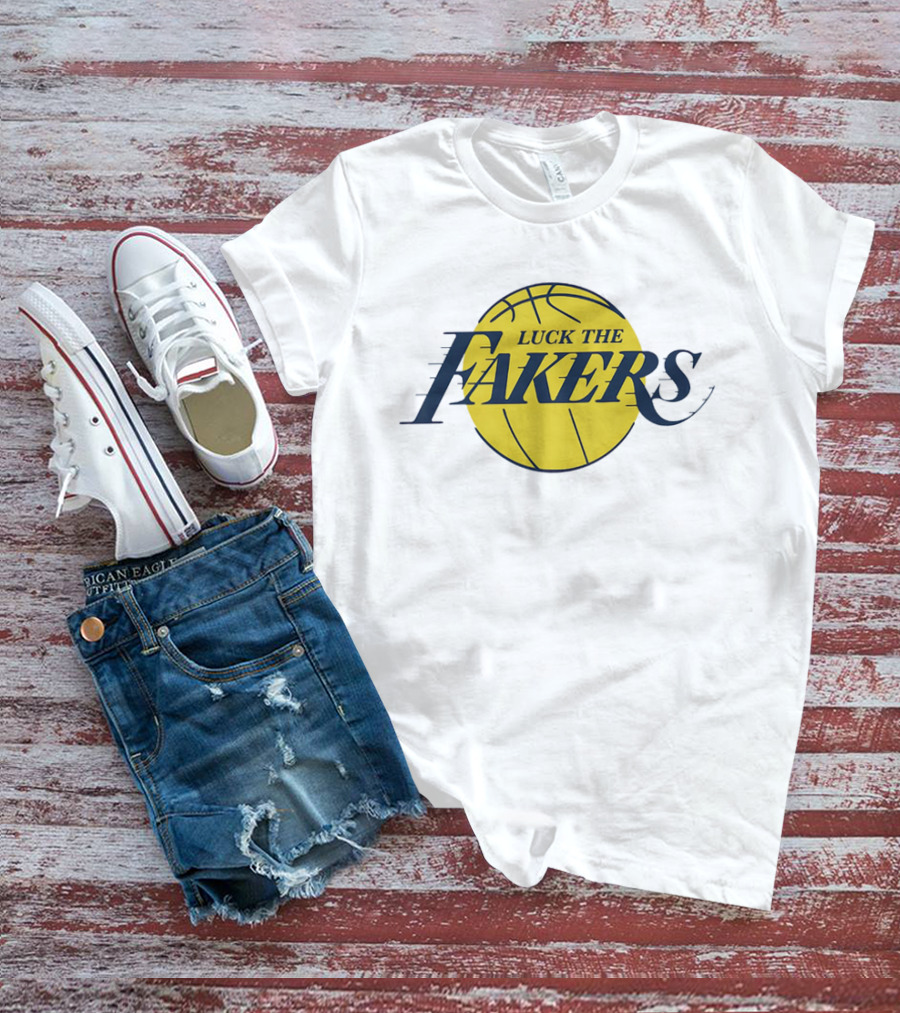 Luck The Fakers Los Angeles Basketball Parody T-Shirt