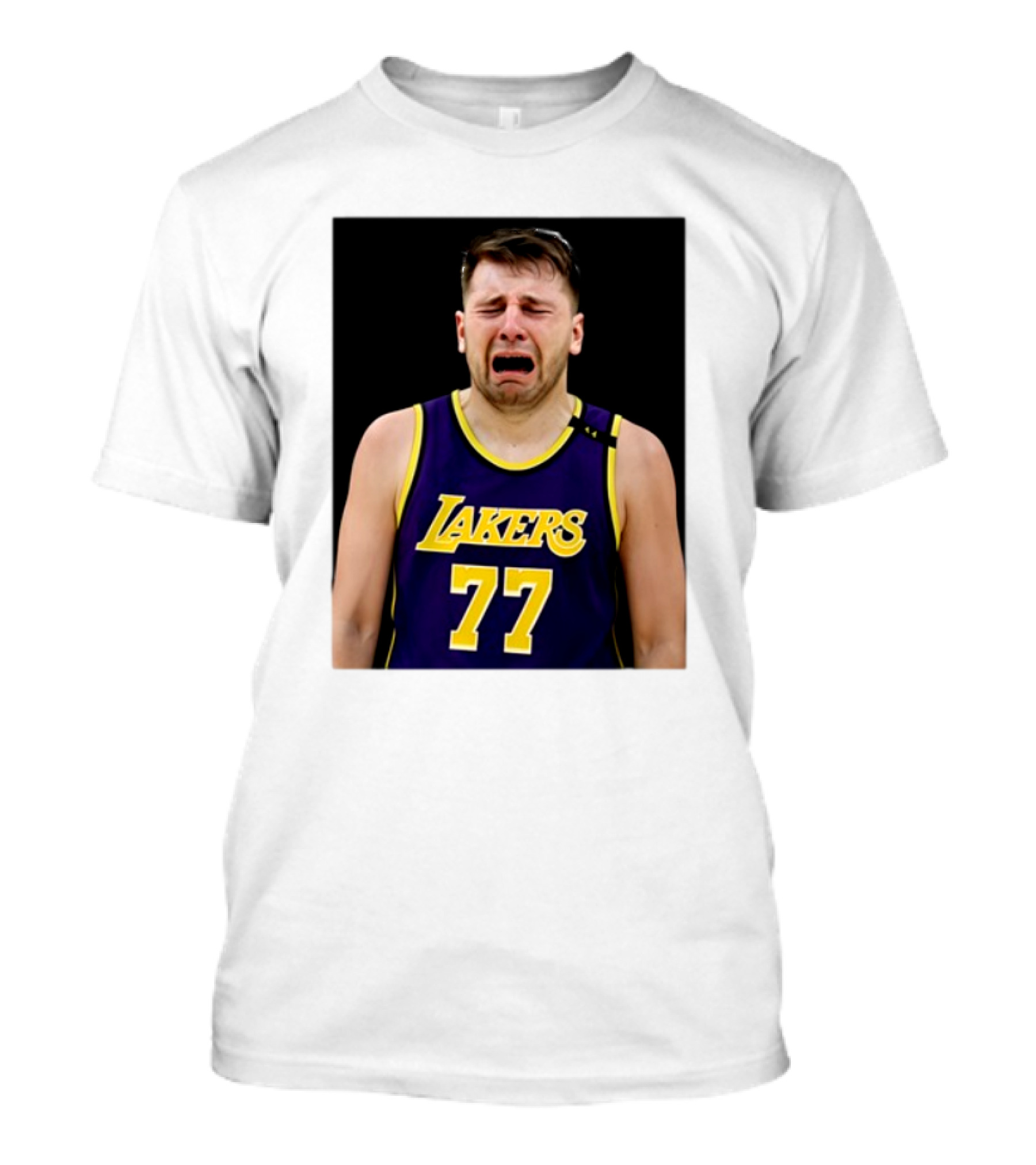 Luka Doncic Crying Lakers 77 Jersey T-Shirt