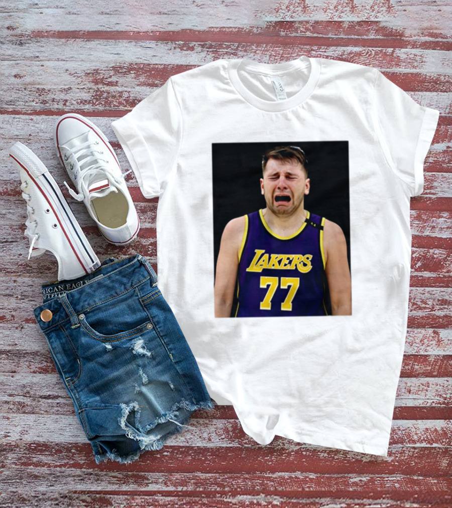 Luka Doncic Crying Lakers 77 Jersey T-Shirt