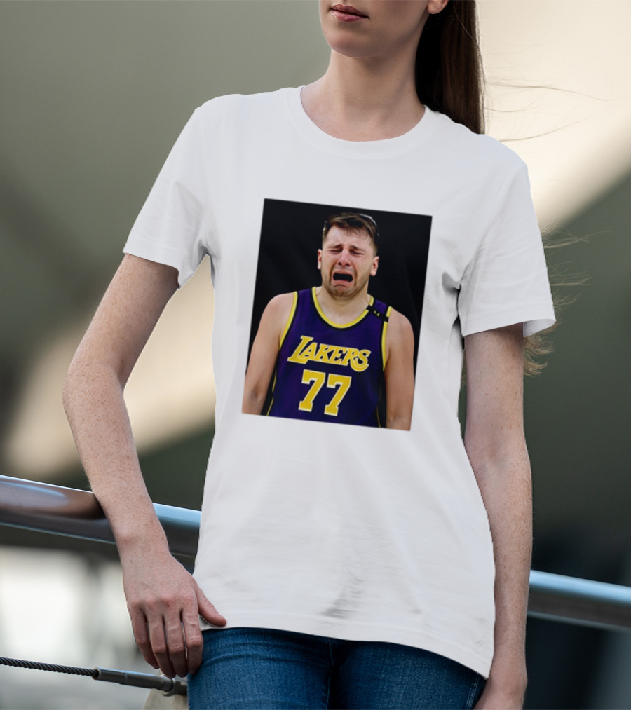 Luka Doncic Crying Lakers 77 Jersey T-Shirt