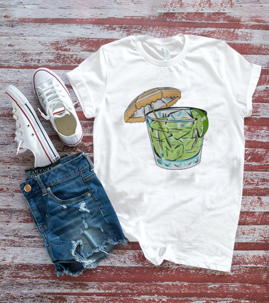 Margarita 818 Tequila Tropical Drink Umbrella Lime T-Shirt