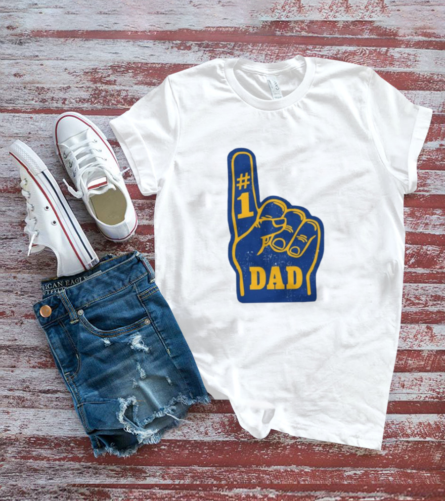 #1 Dad Foam Finger Sports Fan Tribute T-Shirt