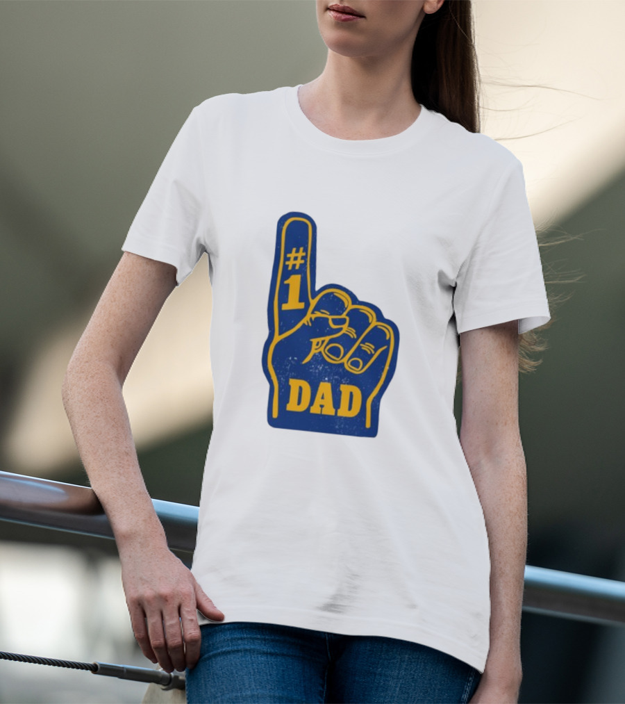 #1 Dad Foam Finger Sports Fan Tribute T-Shirt
