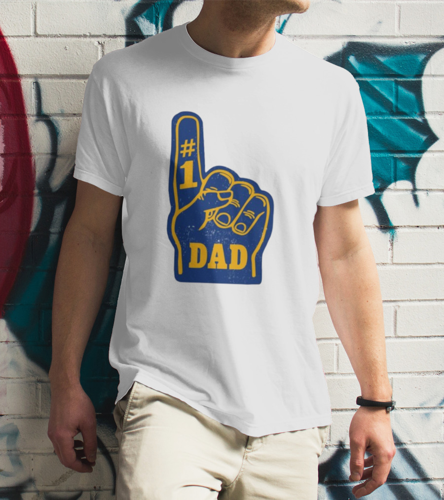#1 Dad Foam Finger Sports Fan Tribute T-Shirt
