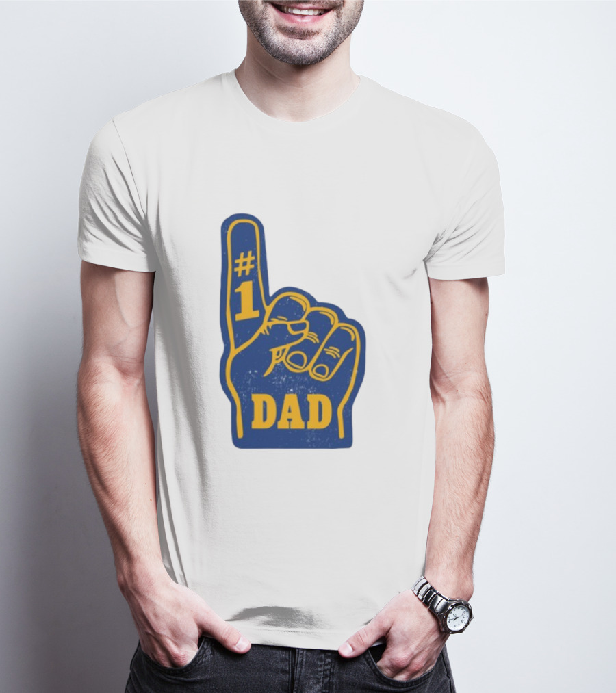 #1 Dad Foam Finger Sports Fan Tribute T-Shirt