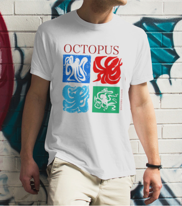 Octopus NewtonFaulkner Four Colored Abstract Squares T-Shirt