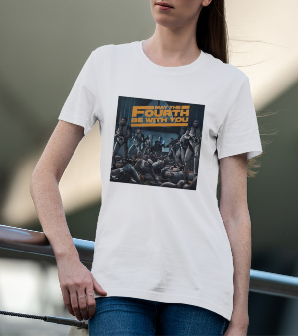 May The Fourth Be With You Basketball Players And Stormtroopers Scene T-Shirt