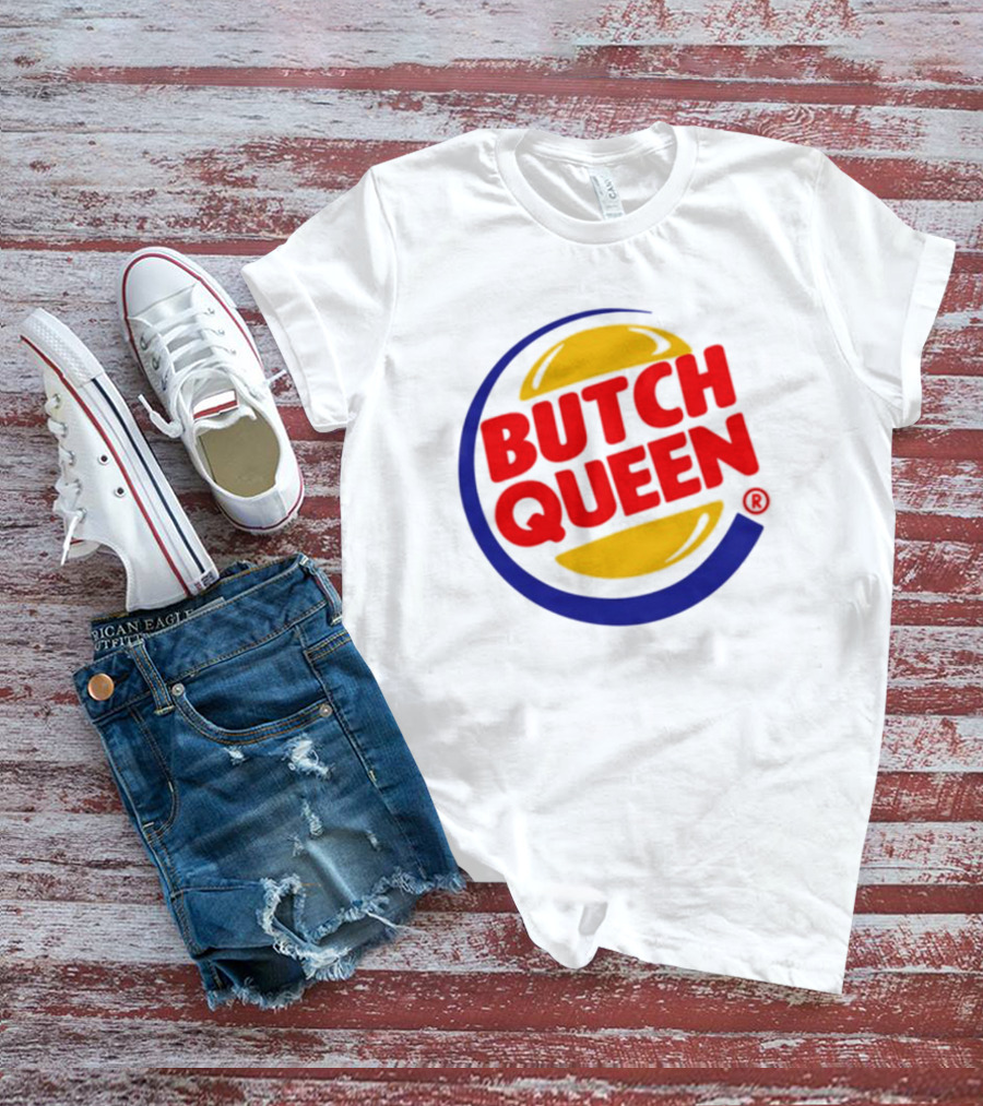 Rickhoeins Butch Queen Retro Fast Food Logo Style T-Shirt