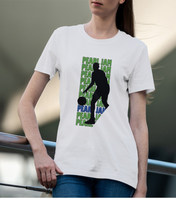 Pearl Jam Dark Matter Tour 2025 Atlanta Event At State Farm Arena April 29 May 1 Dribbler Silhouette T-Shirt