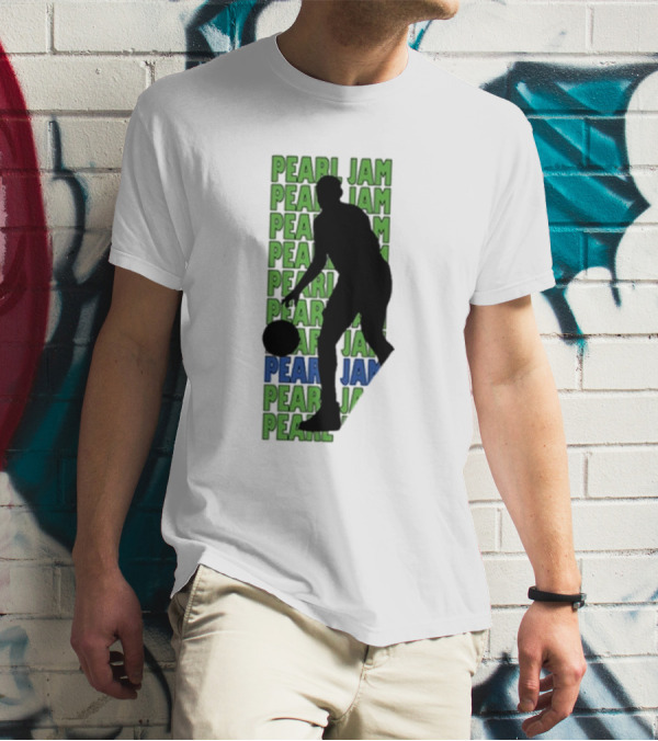 Pearl Jam Dark Matter Tour 2025 Atlanta Event At State Farm Arena April 29 May 1 Dribbler Silhouette T-Shirt
