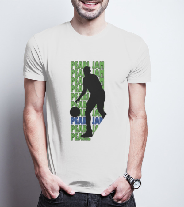 Pearl Jam Dark Matter Tour 2025 Atlanta Event At State Farm Arena April 29 May 1 Dribbler Silhouette T-Shirt