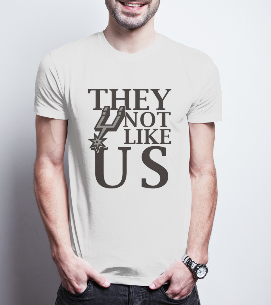 San Antonio Spurs They Not Like Us With Iconic Spur Symbol T-Shirt