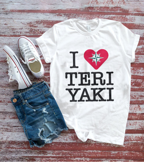 Seattle Mariners I Love Teriyaki Heart Mariners Symbol T-Shirt