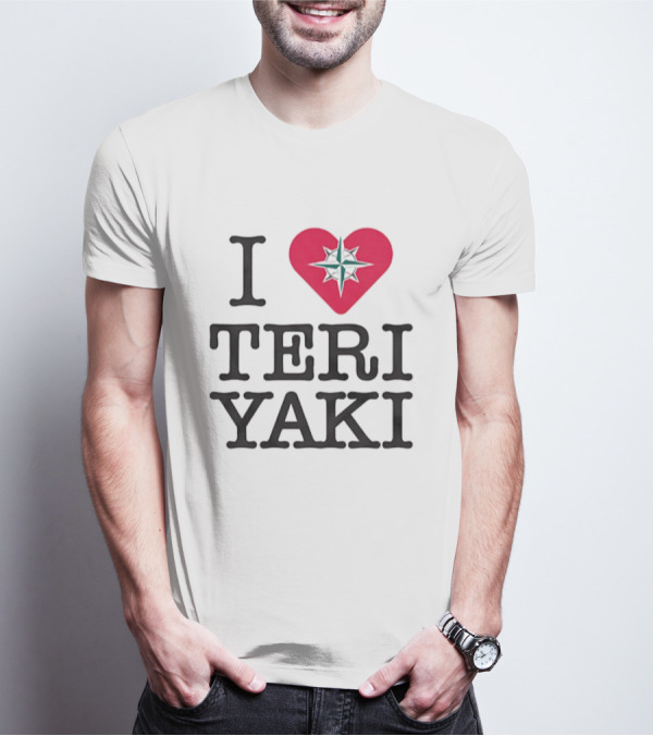 Seattle Mariners I Love Teriyaki Heart Mariners Symbol T-Shirt