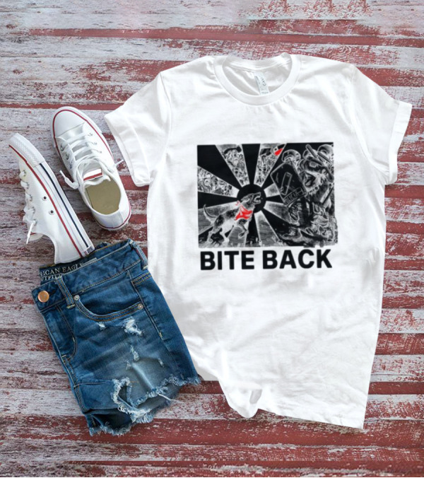 Punkwithacamera Bite Back Protest Artwork With Charging Dog And Riot Police T-Shirt