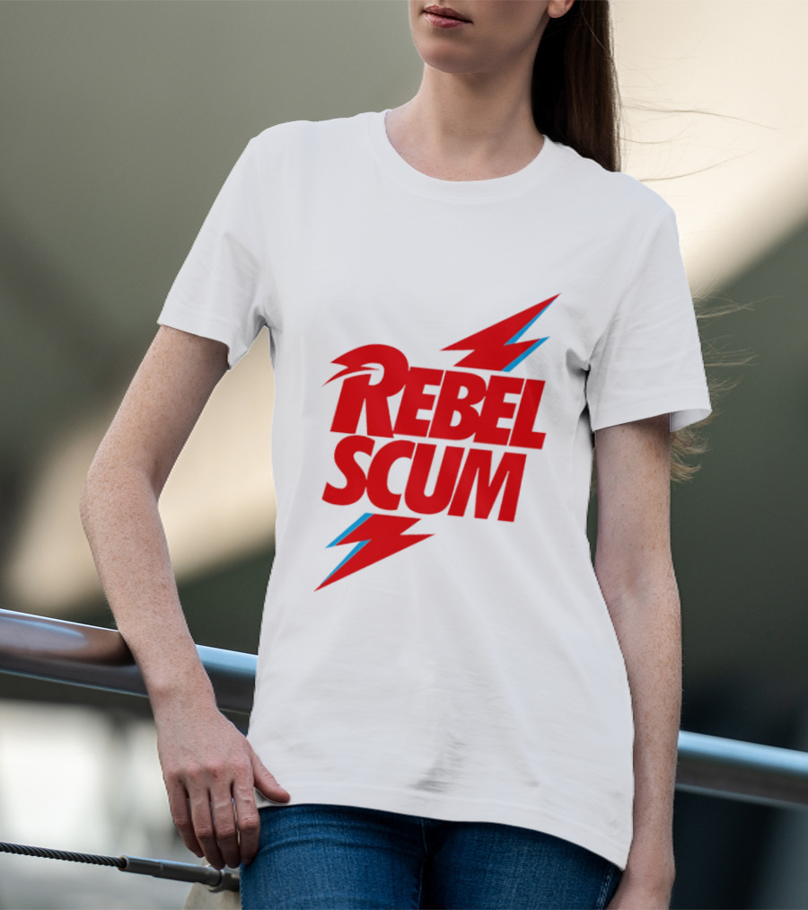 Rebel Scum Red Bold Lightning Letters T-Shirt