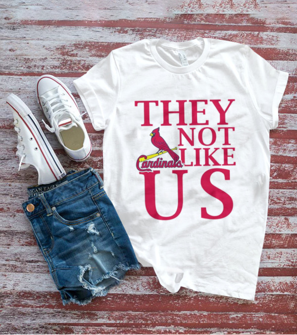 St. Louis Cardinals They Not Like Us Bird On Bat T-Shirt