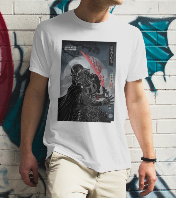 Japan 2025 Star Wars Celebration Badge Darth Vader Samurai Warrior Final Reveal Characters T-Shirt