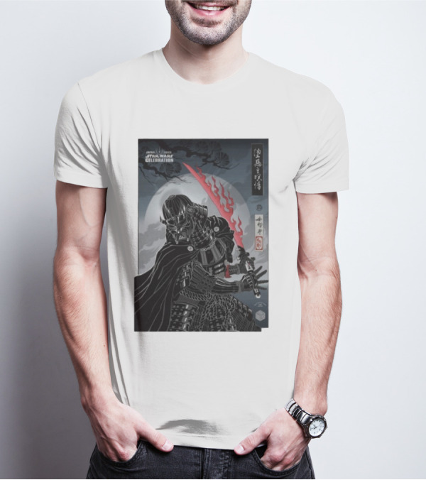 Japan 2025 Star Wars Celebration Badge Darth Vader Samurai Warrior Final Reveal Characters T-Shirt