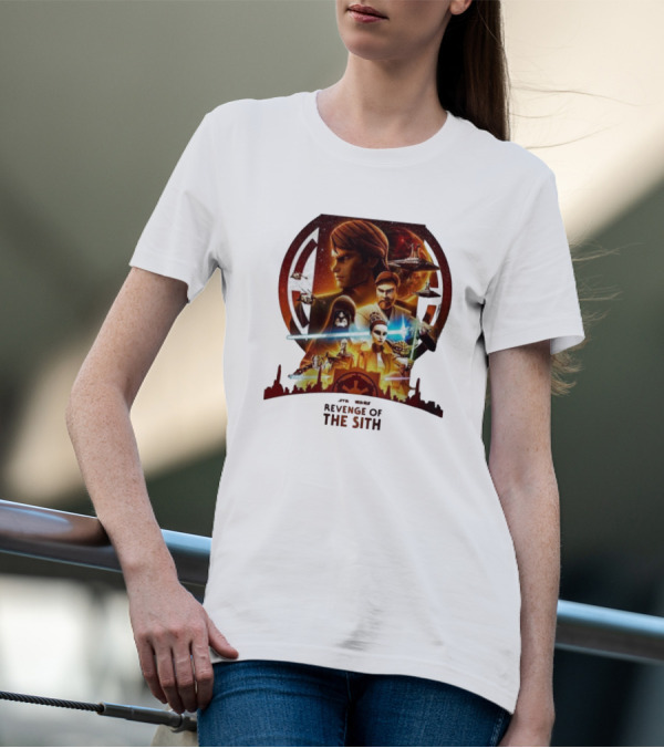 Star Wars Episode III Revenge Of The Sith 20th Anniversary Cover By Jason Benullo T-Shirt