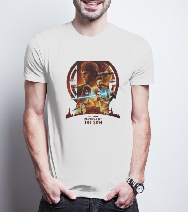 Star Wars Episode III Revenge Of The Sith 20th Anniversary Cover By Jason Benullo T-Shirt