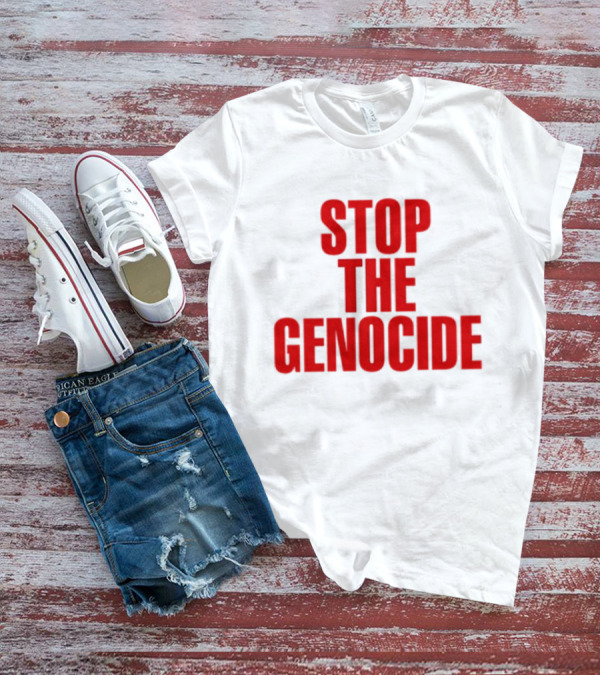 Stop The Genocide Red Bold Statement T-Shirt