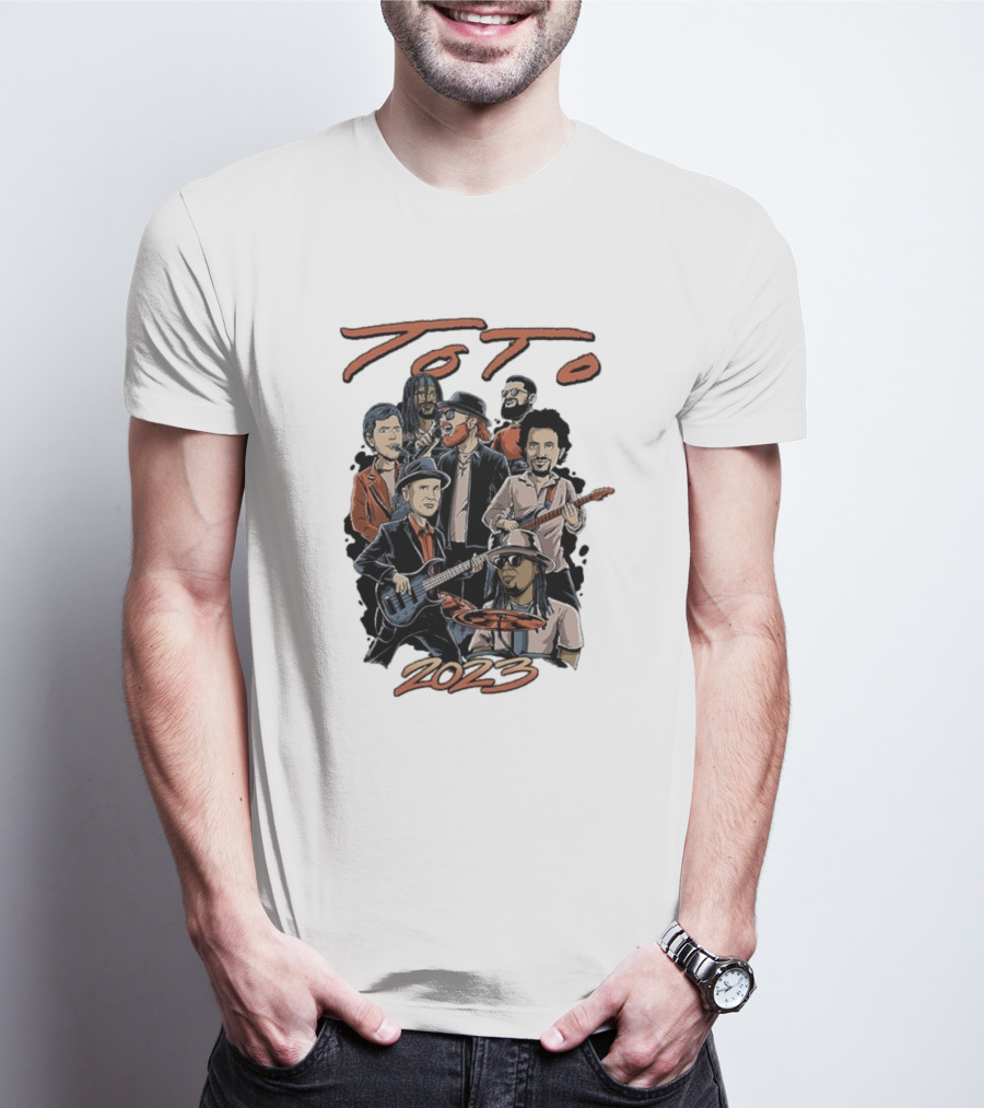 Toto Band Illustrated Members 2023 T-Shirt