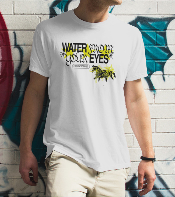 Water From Your Eyes Everyone’s Crushed Distorted Yellow Stars And Scribbles T-Shirt