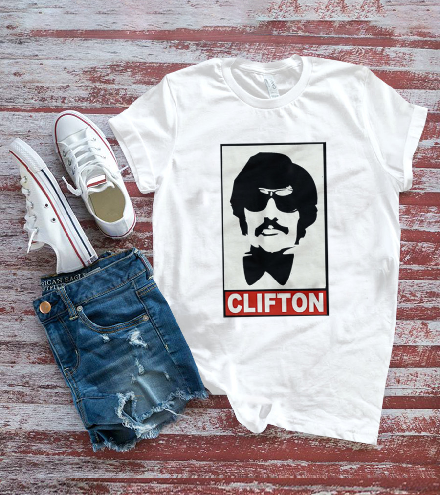 CLIFTON Sunglasses Moustache Red Box Style T-Shirt