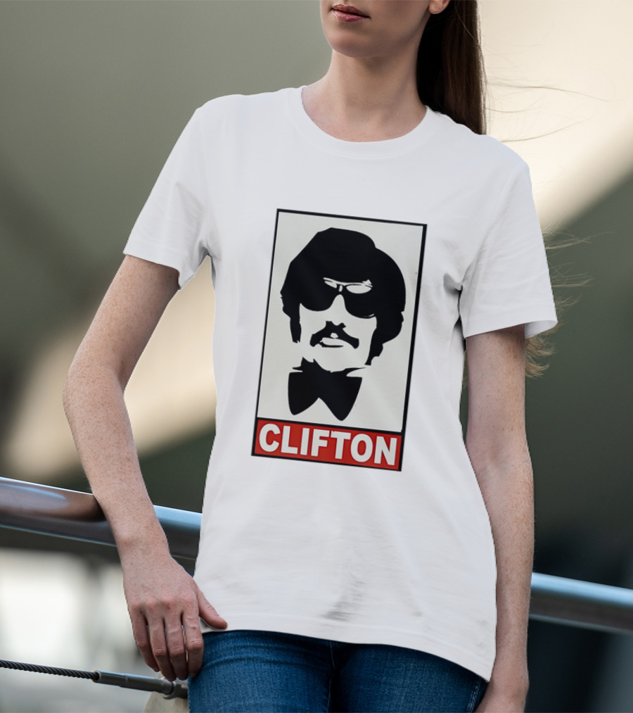 CLIFTON Sunglasses Moustache Red Box Style T-Shirt