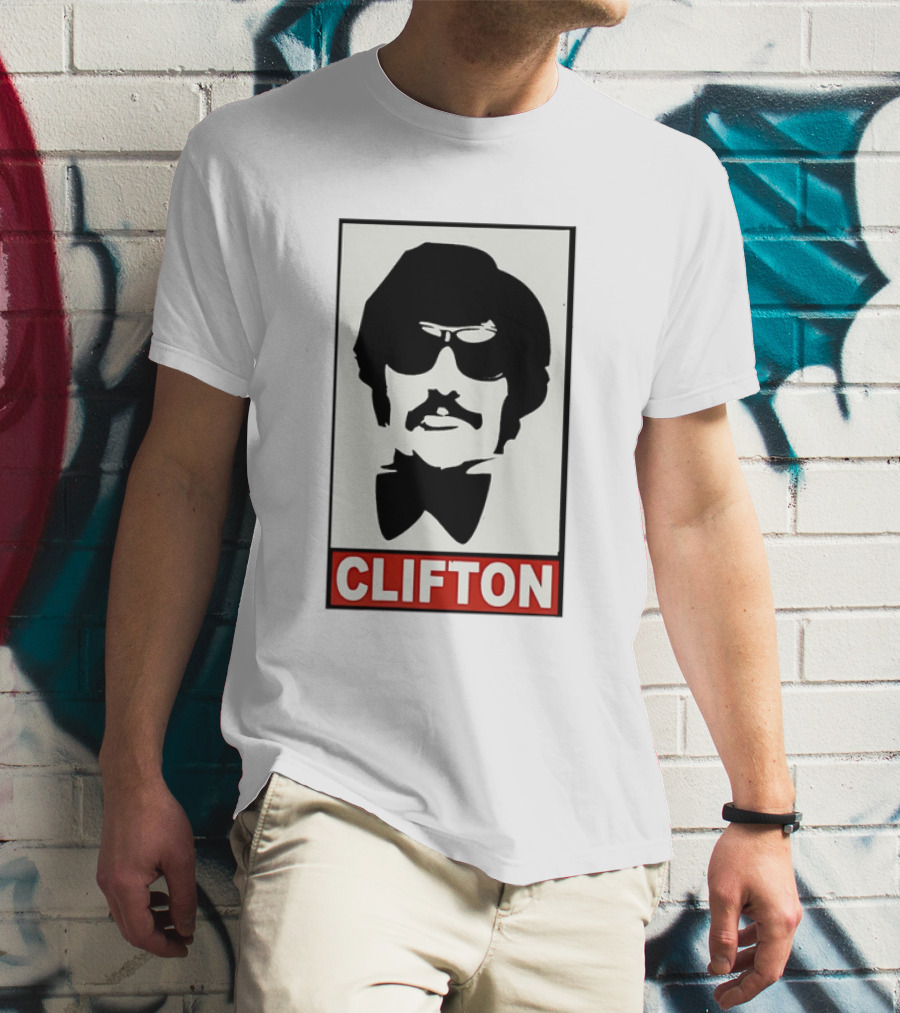 CLIFTON Sunglasses Moustache Red Box Style T-Shirt