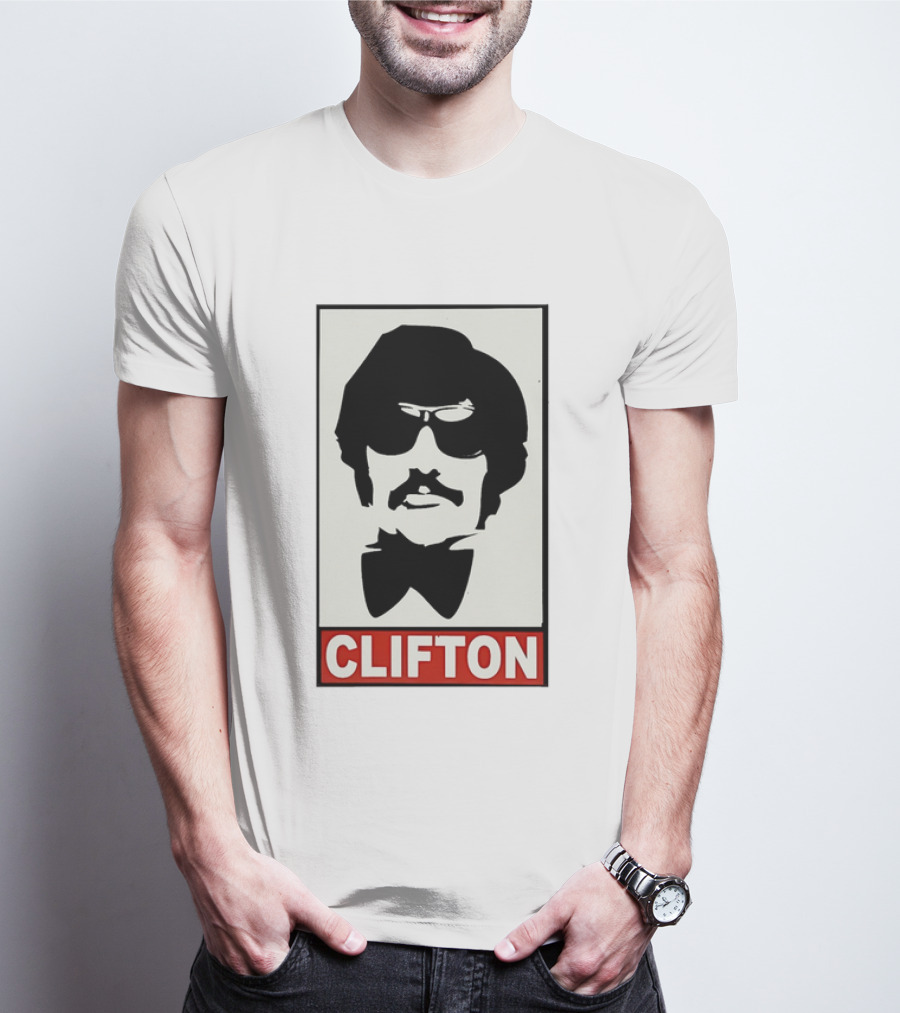CLIFTON Sunglasses Moustache Red Box Style T-Shirt
