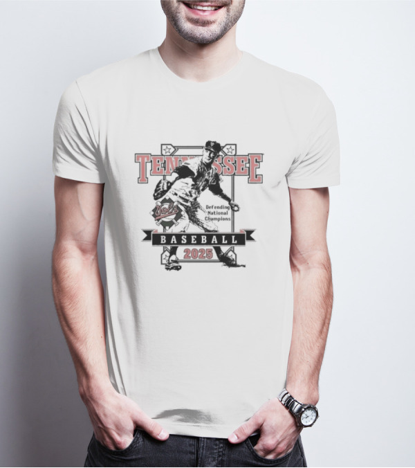 Vols Tennessee Baseball 2025 Opening Day Vintage Style Graphic T-Shirt