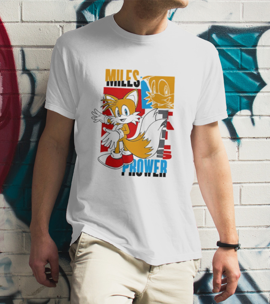 Tails Miles Prower Vintage Cartoon Style T-Shirt