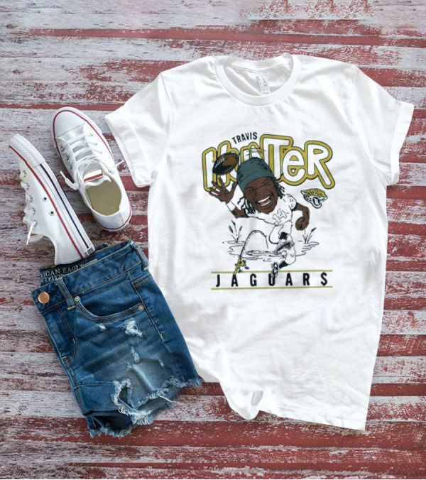 Travis Hunter Jacksonville Jaguars Caricature Football Player Illustration T-Shirt