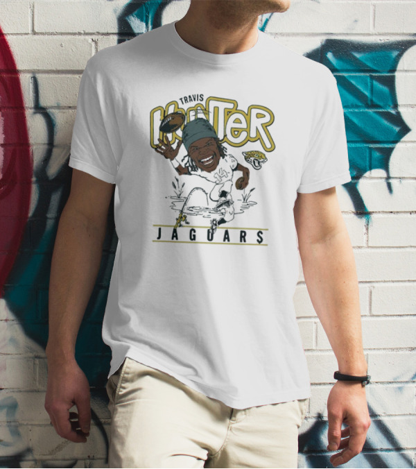 Travis Hunter Jacksonville Jaguars Caricature Football Player Illustration T-Shirt