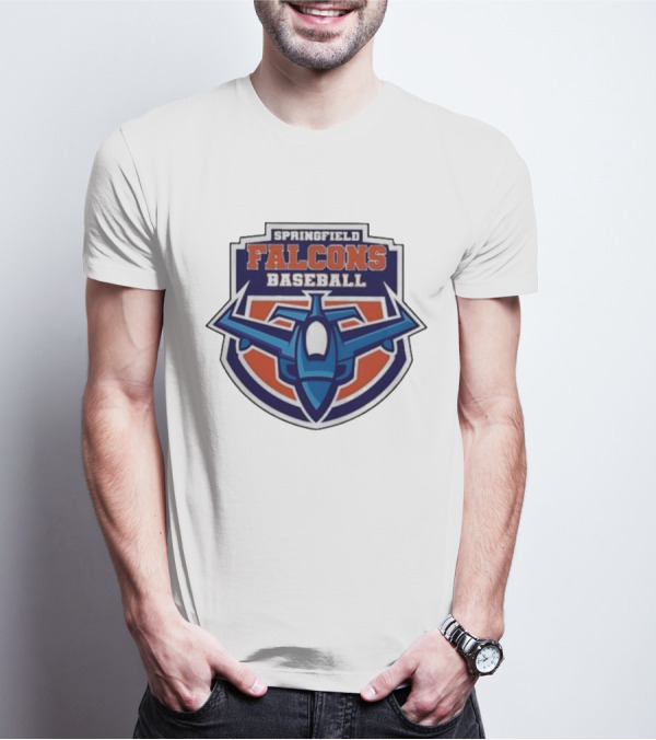 Springfield Falcons Baseball With Blue Jet Emblem T-Shirt
