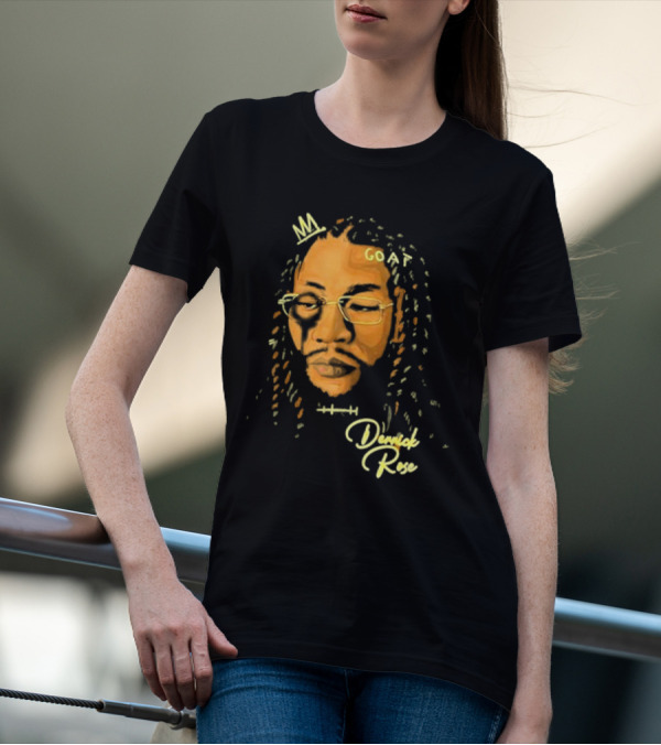 Joakim Noah GOAT Derrick Rose Portrait T-Shirt