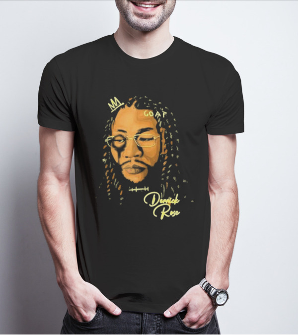 Joakim Noah GOAT Derrick Rose Portrait T-Shirt