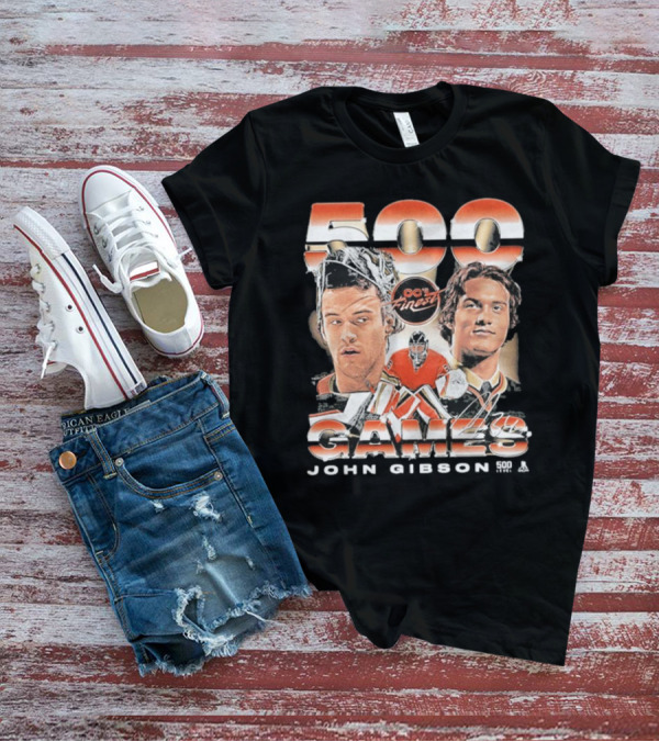 OC's Finest John Gibson 500 Games Anaheim Vintage T-Shirt
