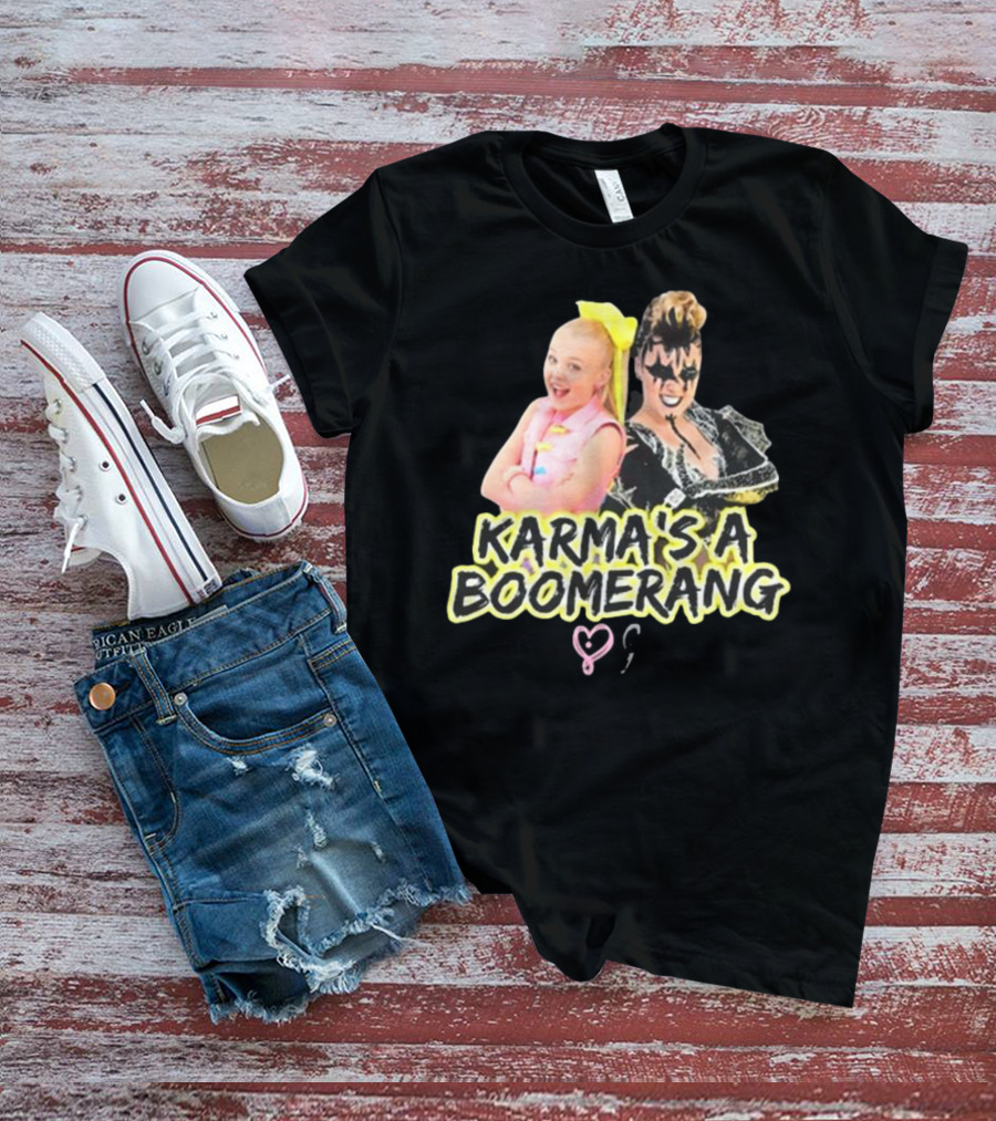 Karma's A Boomerang Pop Star And Rock Icon Style Contrast T-Shirt
