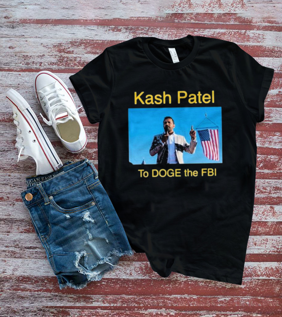 Kash Patel To DOGE The FBI American Flag Speech Scene T-Shirt