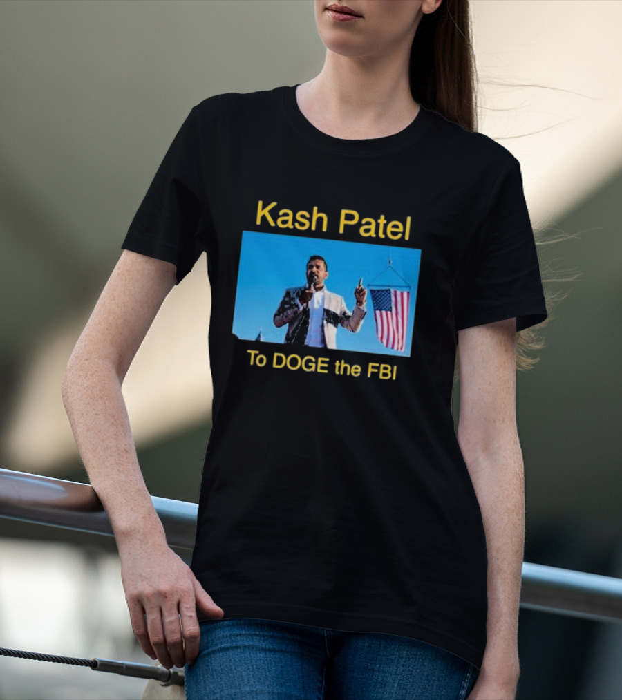 Kash Patel To DOGE The FBI American Flag Speech Scene T-Shirt