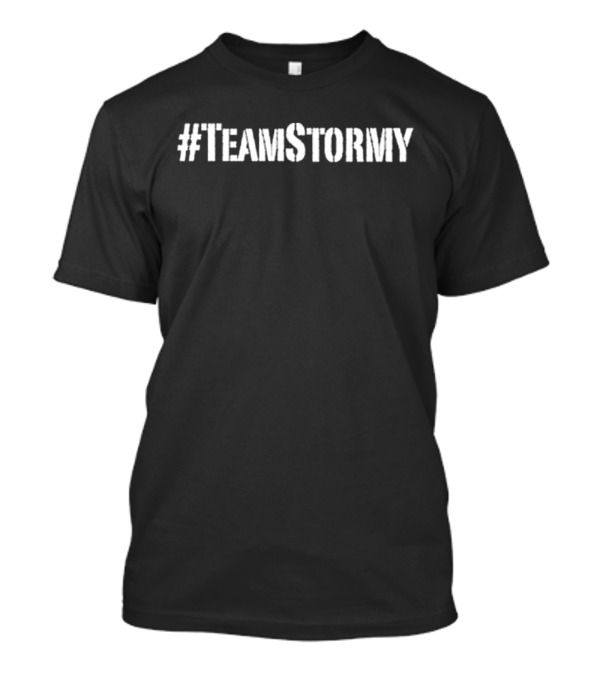 Kathy Griffin Wearing #Teamstormy White Bold Text T-Shirt