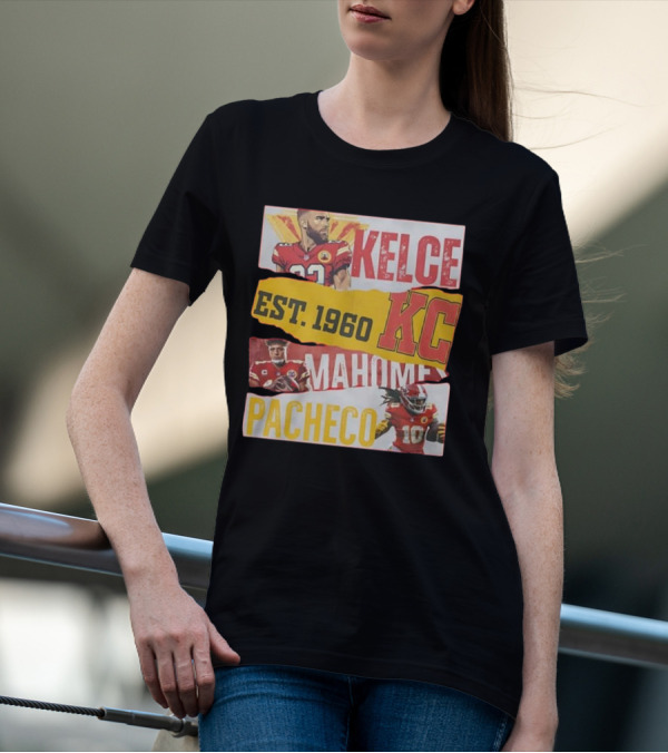 Kelce Mahomes Pacheco KC Est 1960 T-Shirt