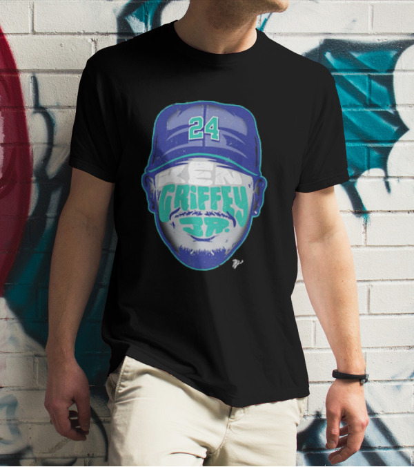 Ken Griffey Jr. 24 Seattle Mariners Vintage Silhouette T-Shirt