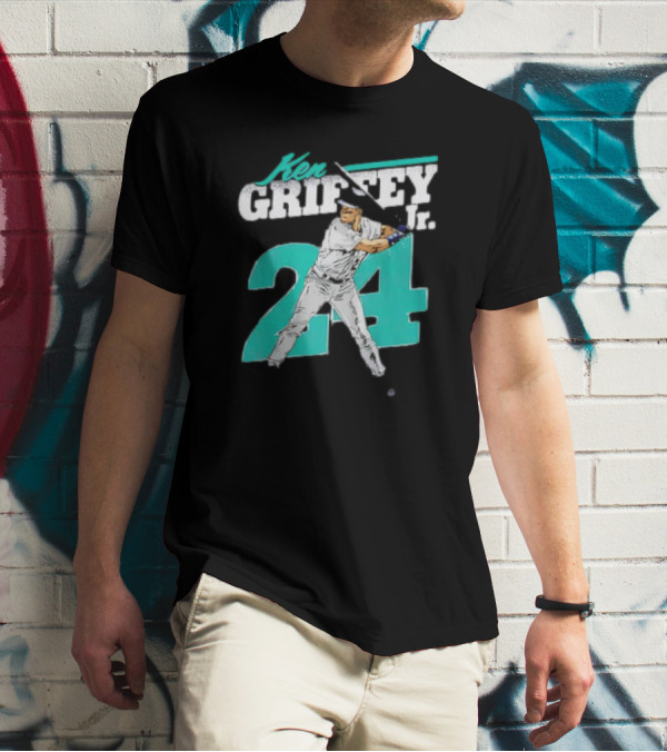Ken Griffey Jr. Seattle Mariners 24 Retro Vintage Baseball Player T-Shirt